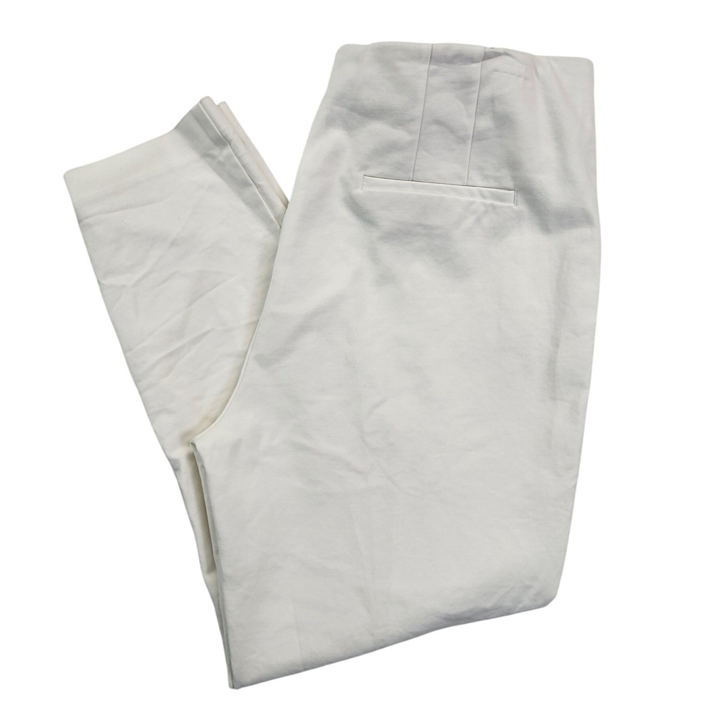 Rachel Zoe White 14 Slim Fit Trousers Old Money Quiet Luxury Professional Career